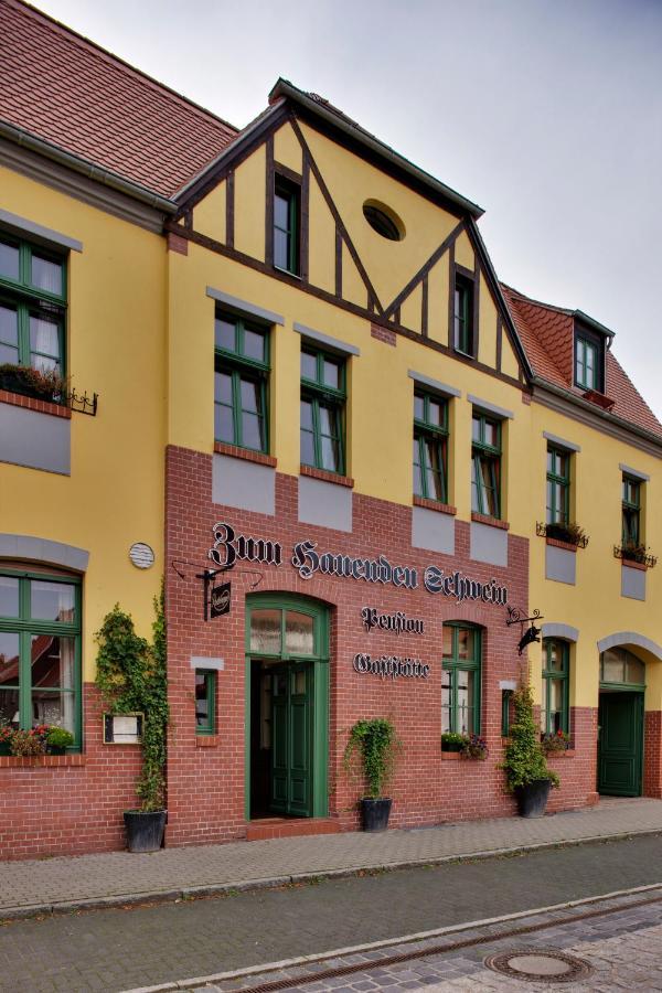 Gasthaus Und Pension "Zum Hauenden Schwein" Woerlitz Ngoại thất bức ảnh
